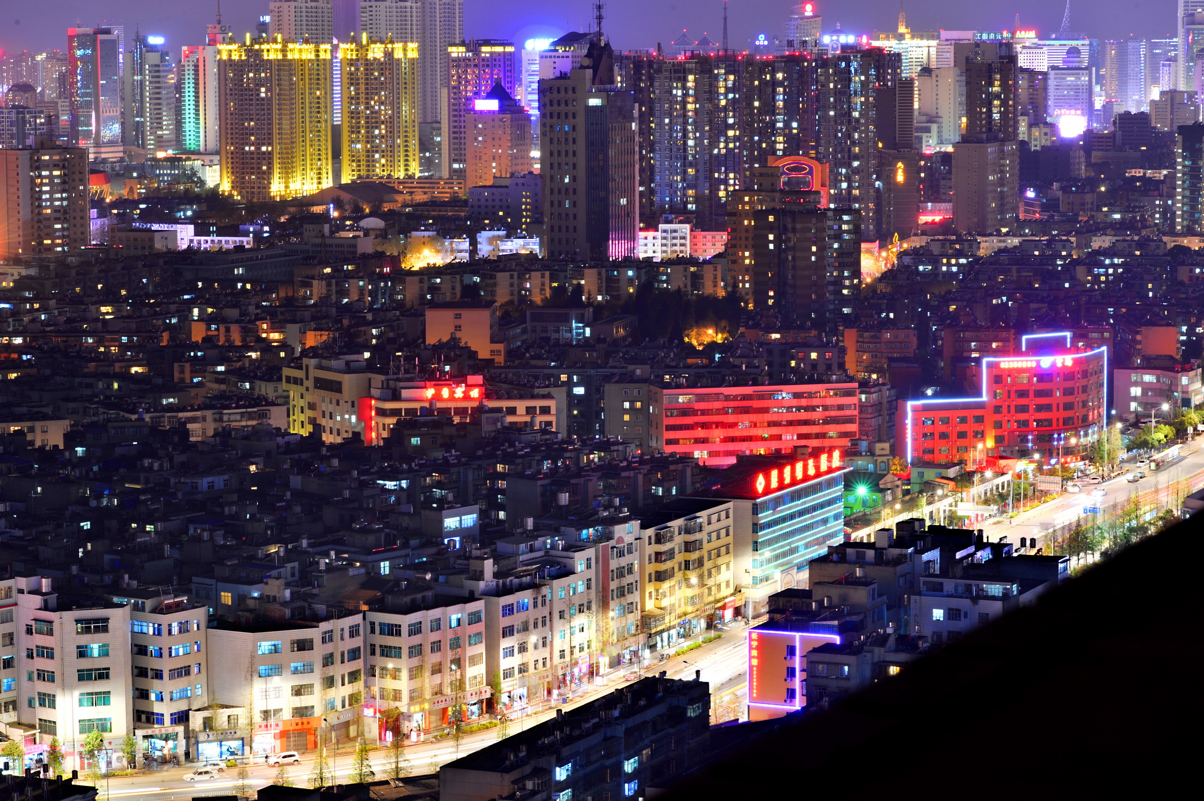 057-人民东路片区夜景